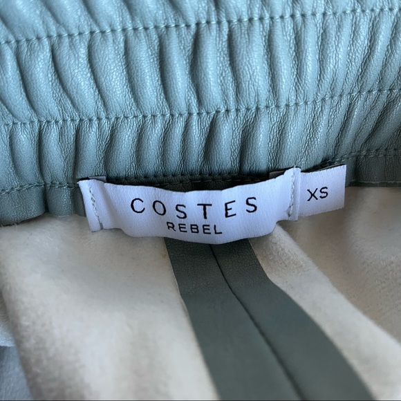 Costes PU leather Asos Mint Skirt - Picture 2 of 6